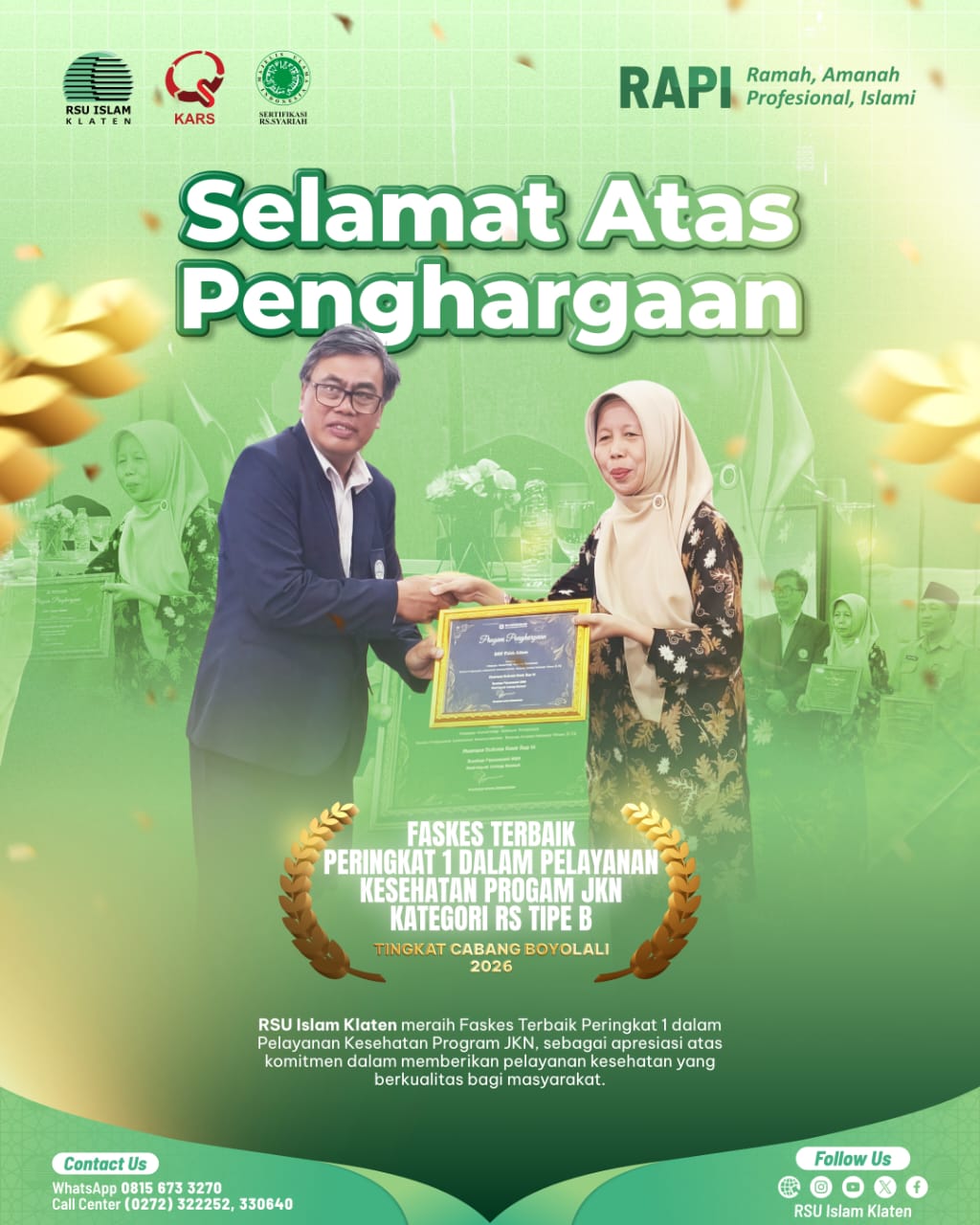 Penghargaan Faskes Terbaik Tingkat 1